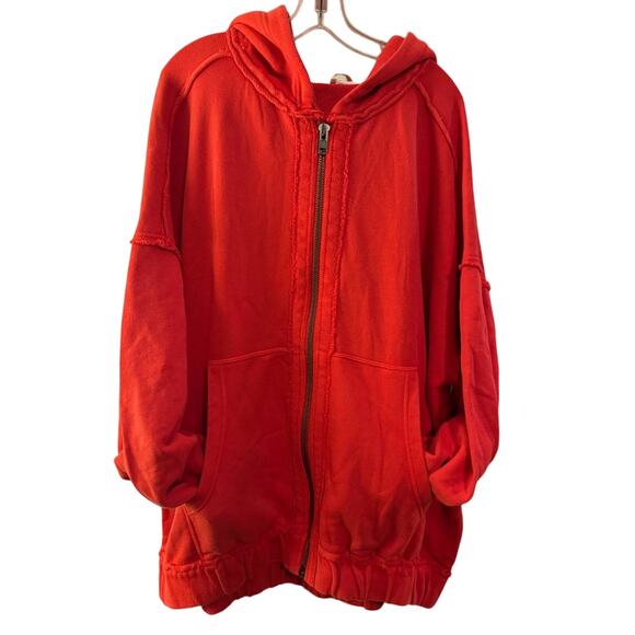 FREE PEOPLE Lucky Zip Up Slouchy Hoodie Jacket Size M New w/o Tag MSRP $148 SOO - Picture 5 of 11